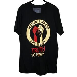 Women’s March 3rd Annual Truth To Power Black Graphic Short Sleeve Shirt Medium